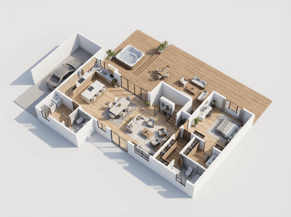 Blueprint to 3D Isometric - After
